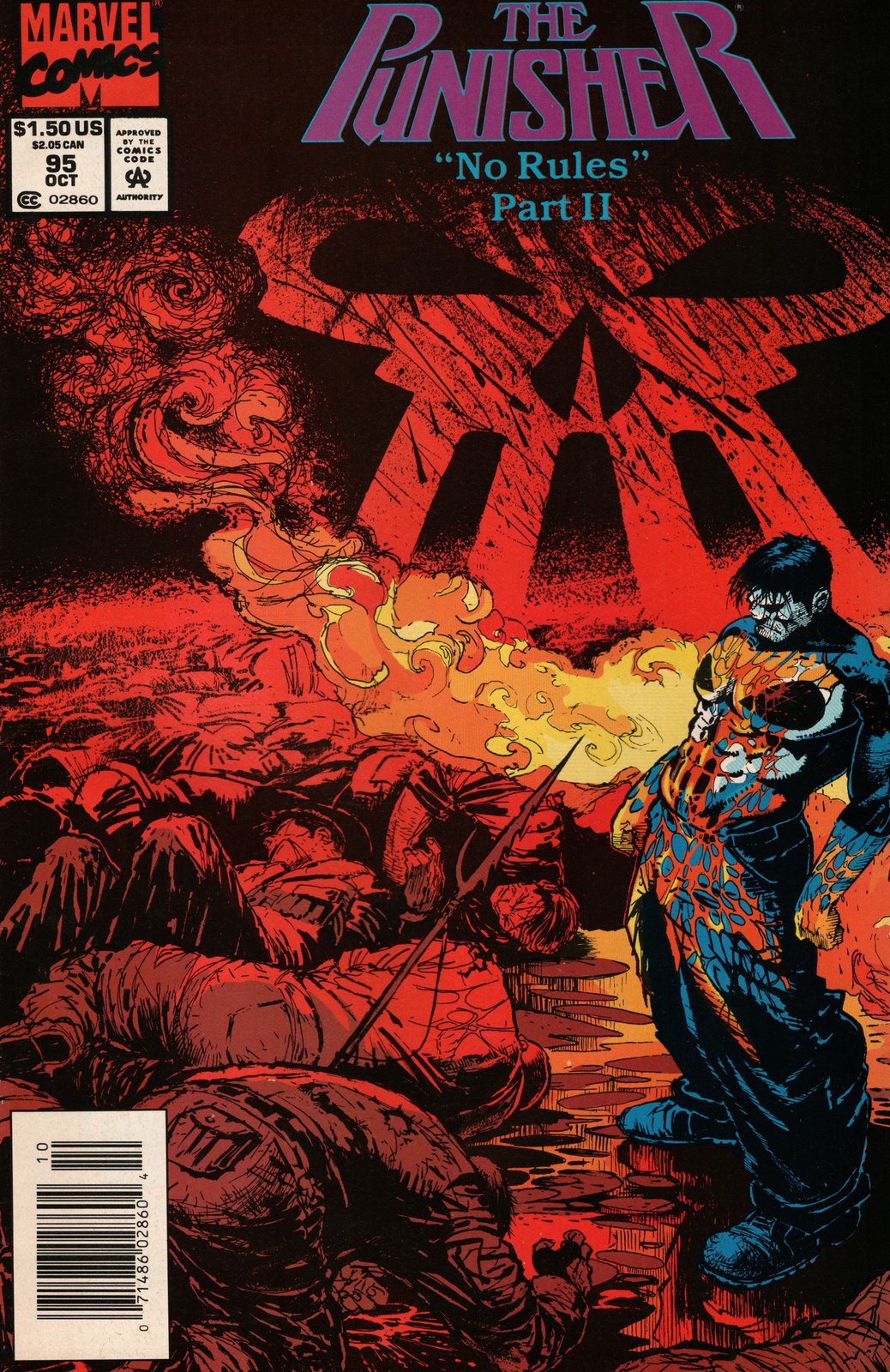 Punisher #95 Newsstand Cover (1987-1995) Marvel Comics