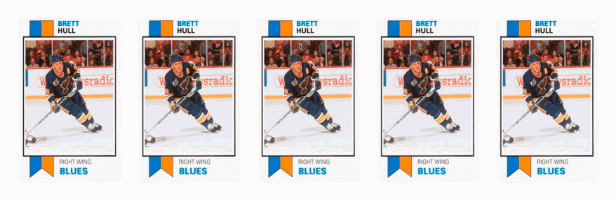 (5) 1993 SCD #12 Brett Hull Hockey Card Lot St. Louis Blues