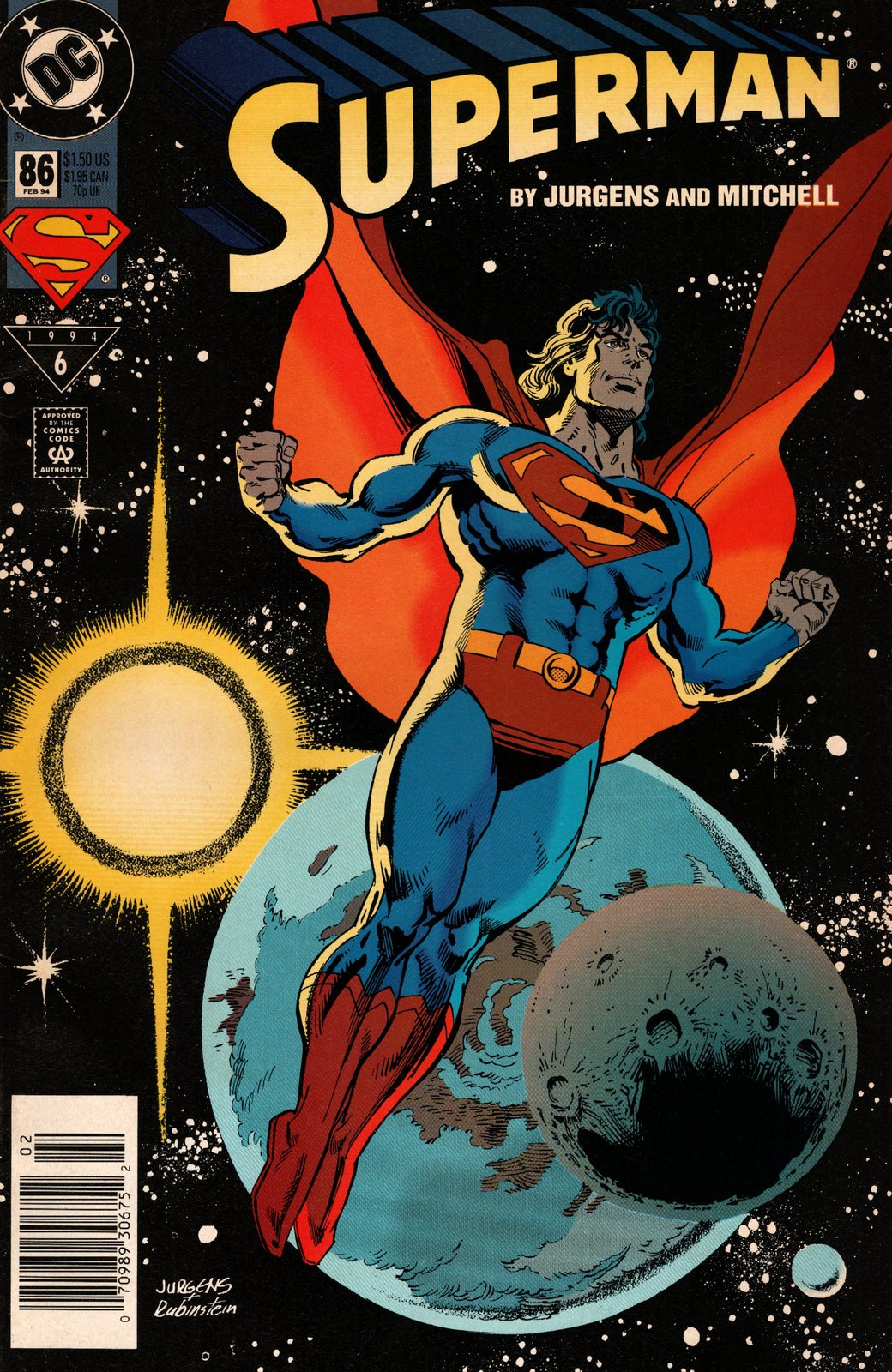 Superman #86 Newsstand Cover (1987-2006) DC Comics