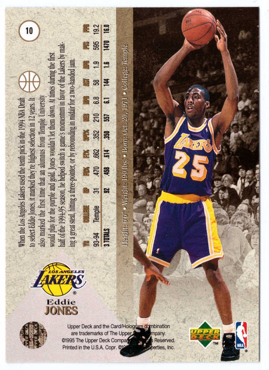 1994-95 SP #10 Eddie Jones Foil RC Los Angeles Lakers
