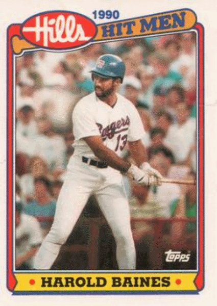 1990 Topps Hills Hit Men Baseball #30 Harold Baines Texas Rangers