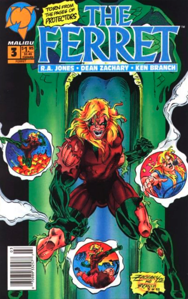 The Ferret #3 Newsstand Cover (1993-1994) Malibu Comics