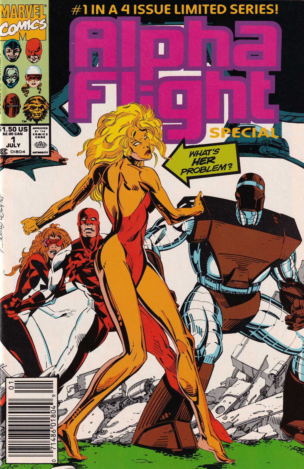 Alpha Flight Special #1 Newststand Cover (1991) Marvel Comics
