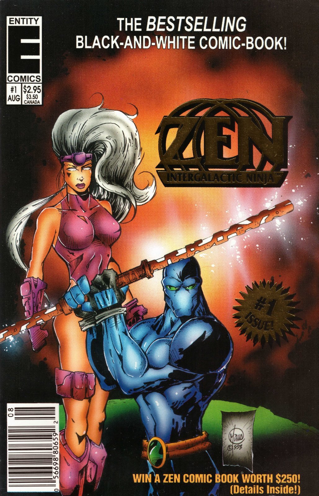 Zen Intergalactic Ninja #1 Newsstand Cover (1993) Entity