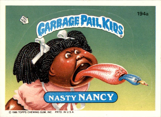1986 Garbage Pail Kids Series 5 #194A Nasty Nancy NM-MT