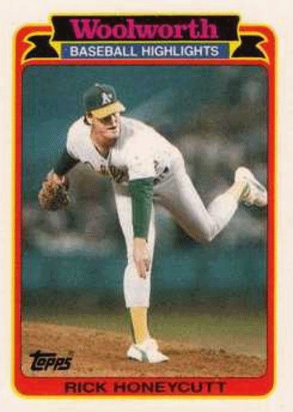 1989 Topps Woolworth Baseball Highlights Baseball 28 Rick Honeycutt