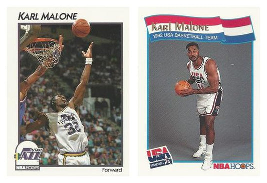 (2) 1991-92 Hoops McDonald's Karl Malone Card Lot
