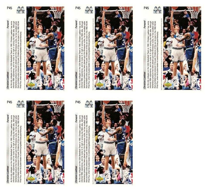 (5) 1992-93 Upper Deck McDonald's Basketball #P46 LaPhonso Ellis Card Lot