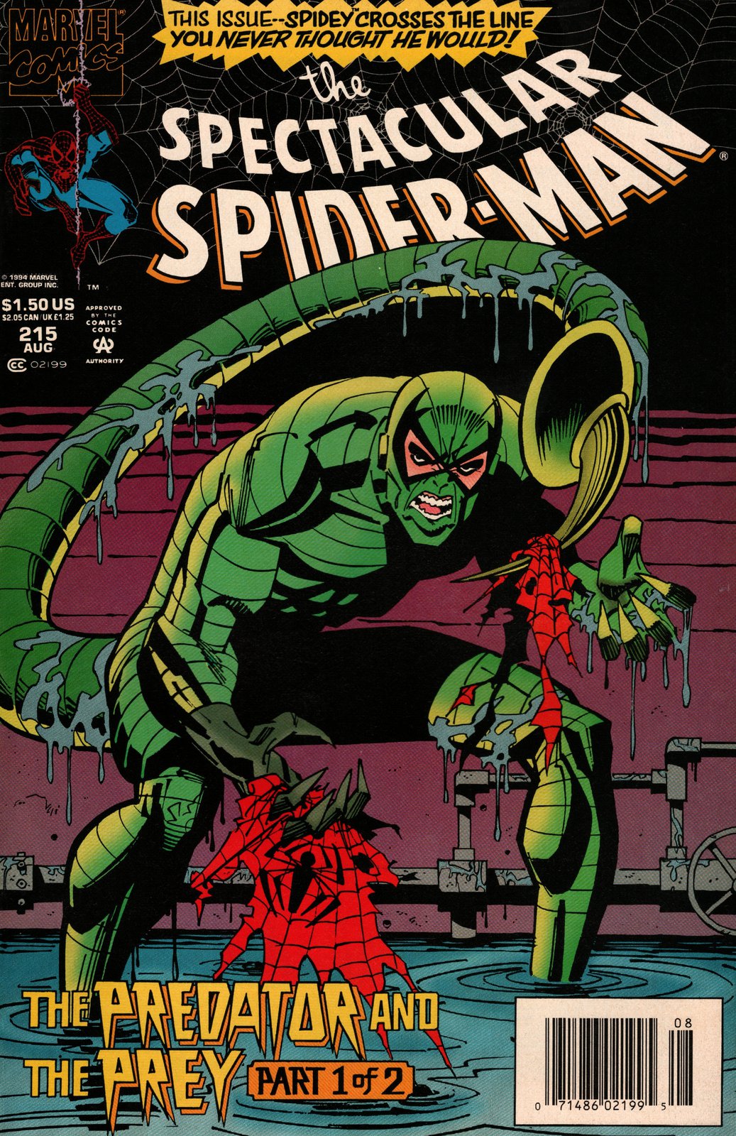 The Spectacular Spider-Man #215 Newsstand (1976-1998) Marvel Comics