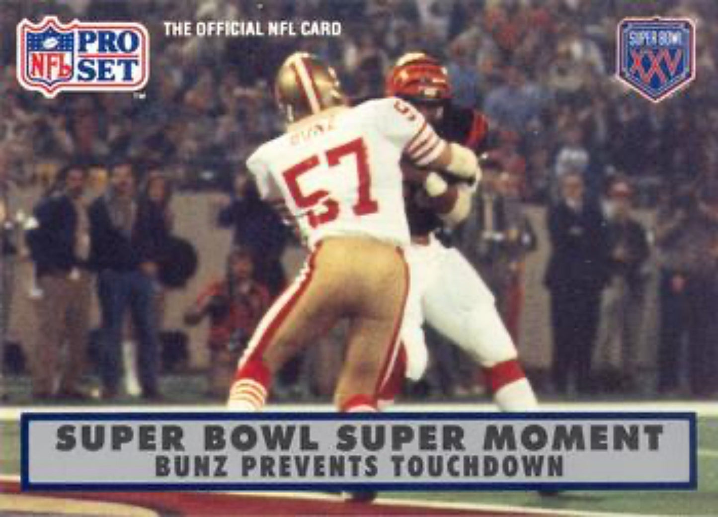 1990-91 Pro Set Super Bowl 160 Football 147 Dan Bunz