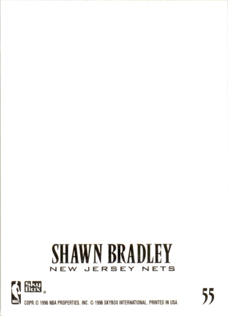 1996 SkyBox Z-Force Z-Cling #55 Shawn Bradley New Jersey Nets