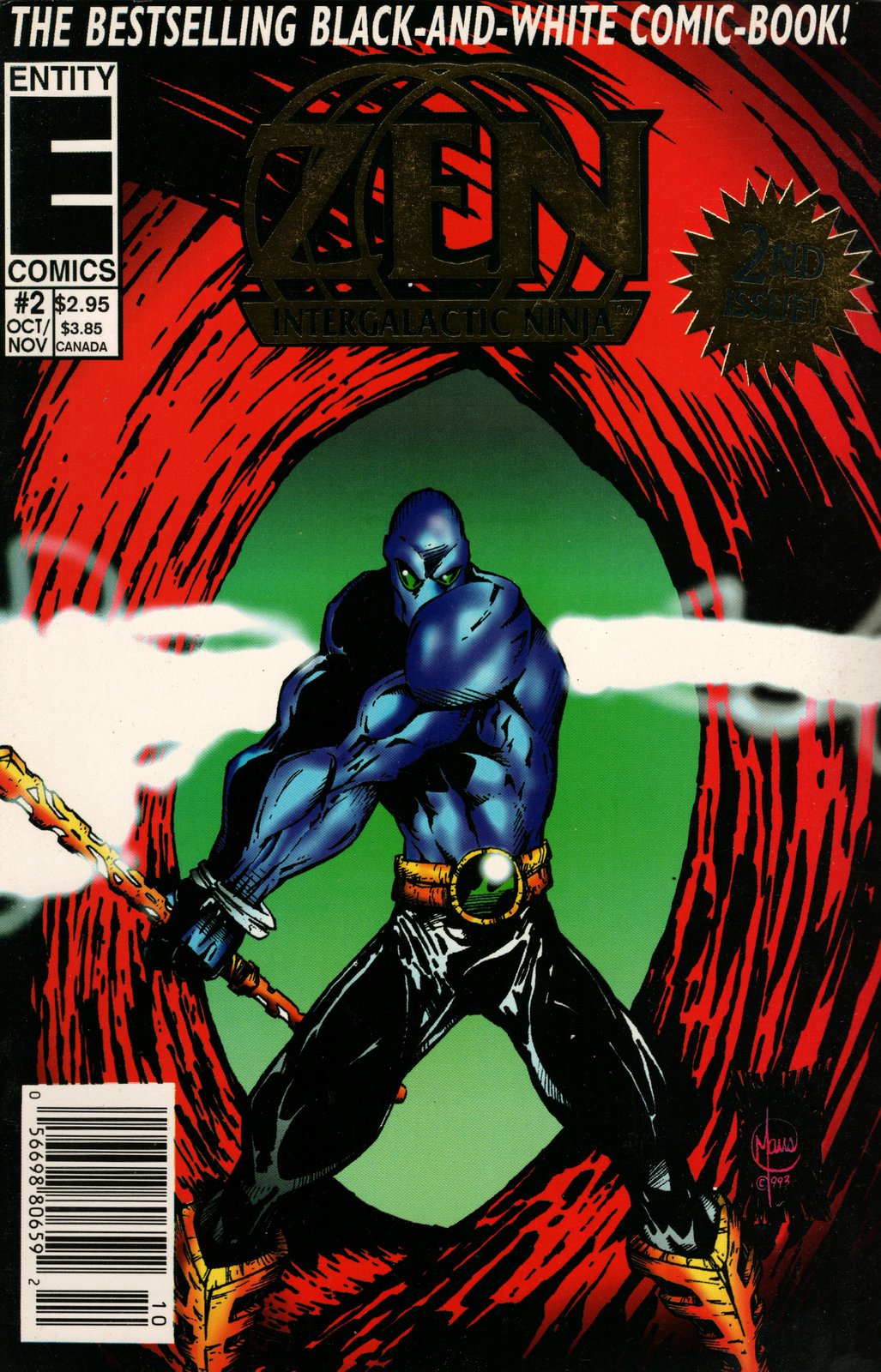 Zen Intergalactic Ninja #2 Newsstand Cover (1993) Entity