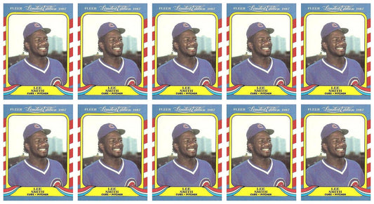 (10) 1987 Fleer Limited Edition Baseball #39 Lee Smith Lot Chicago Cubs