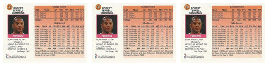 (3) 1991-92 Hoops McDonald's Basketball #39 Terry Cummings Lot Spurs