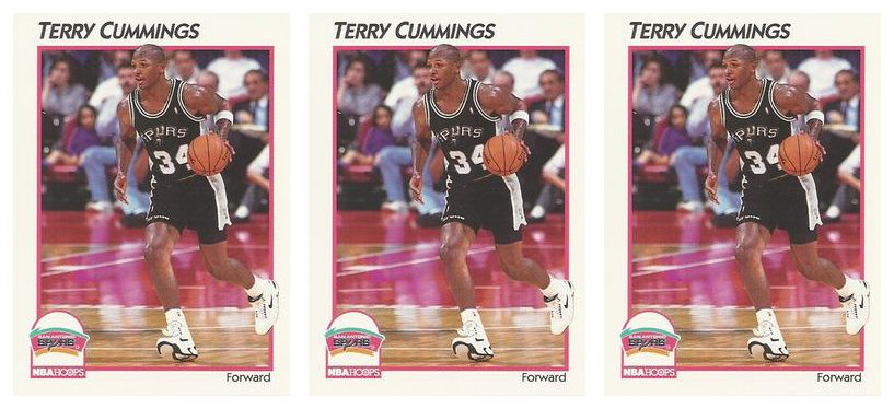 (3) 1991-92 Hoops McDonald's Basketball #39 Terry Cummings Lot Spurs
