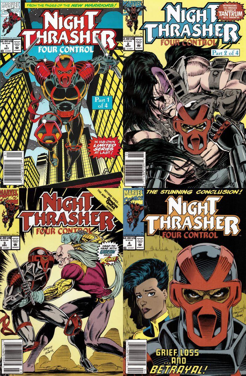Night Thrasher: Four Control #1-4 (1992-1993) Marvel Comics - 4 Comics