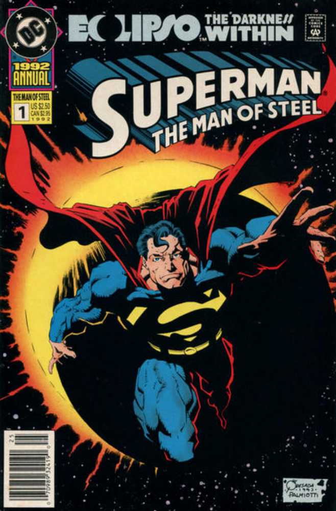 Superman: The Man of Steel Annual #1 Newsstand Cover (1992-1997) DC Comics