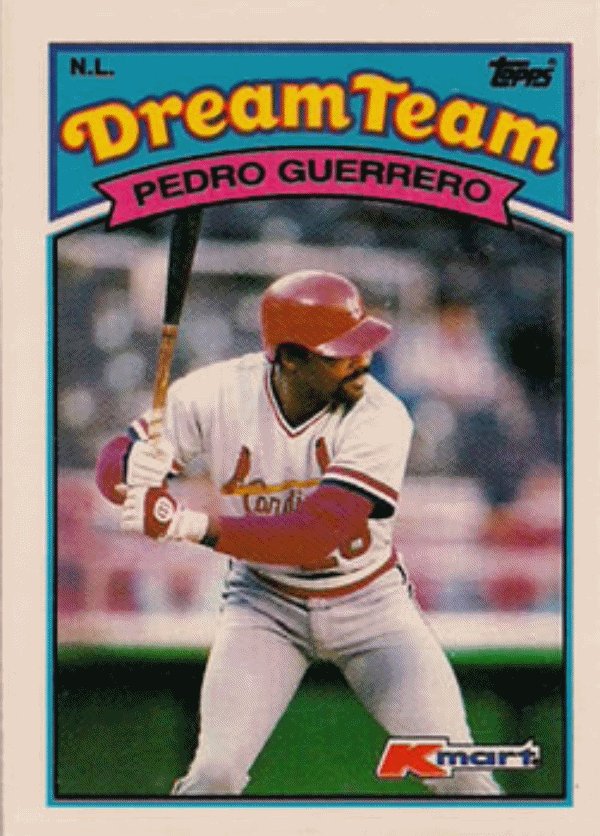 1989 Topps K-Mart Dream Team Baseball 33 Pedro Guerrero
