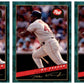 (3) 1994 Post Cereal Baseball #8 Mo Vaughn Red Sox Baseball Card Lot