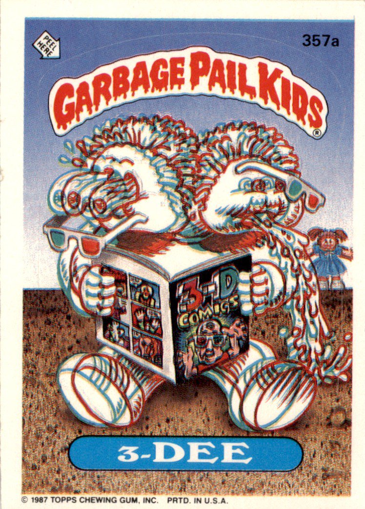 1987 Garbage Pail Kids Series 9 #357a 3-Dee NM