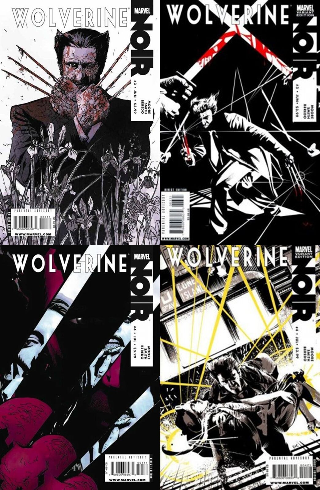 Wolverine Noir #3-4 (2009-2010) Marvel Comics - 4 Comics