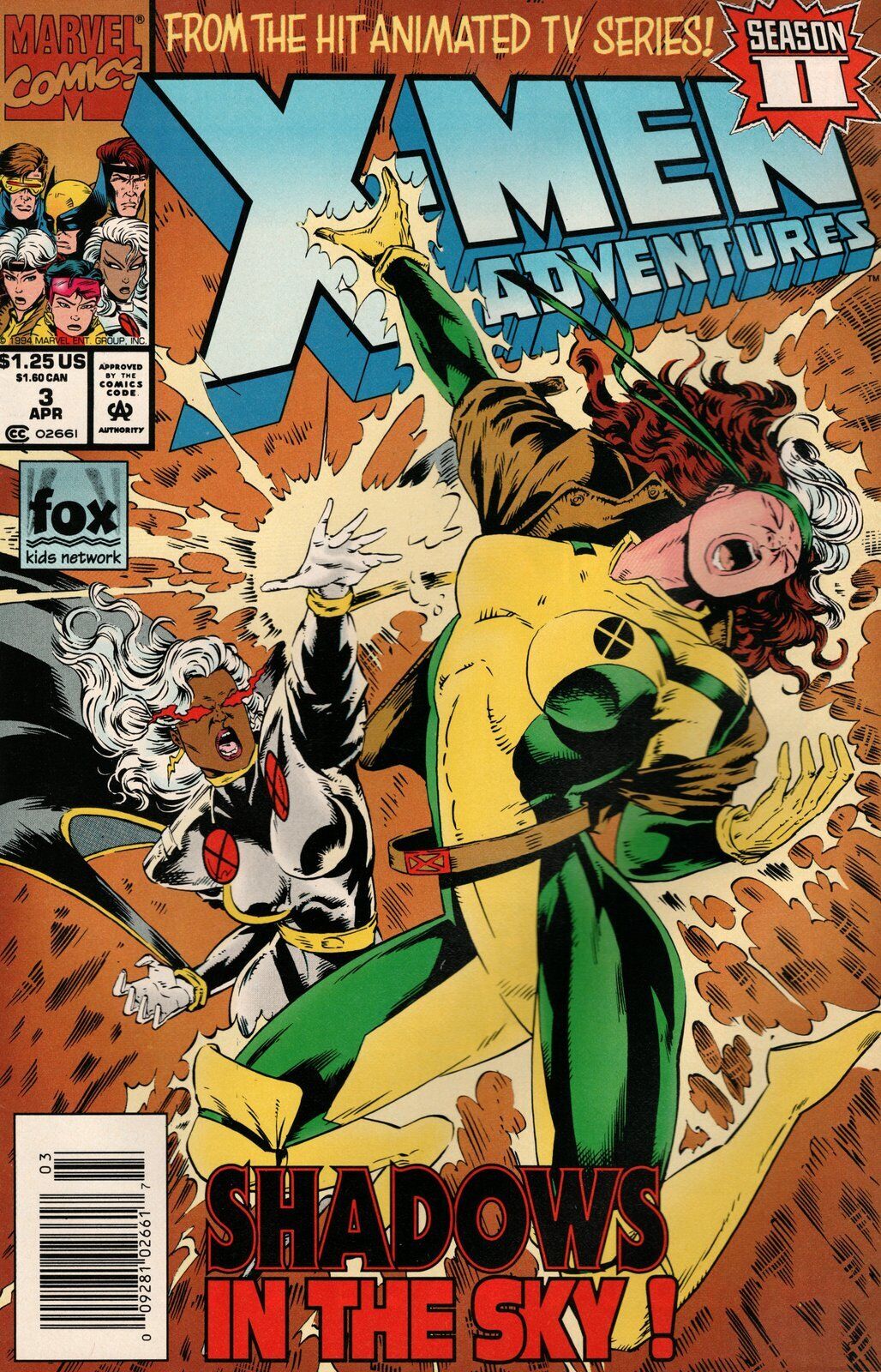 X-Men Adventures II #3 Newsstand Cover (1994-1995) Marvel