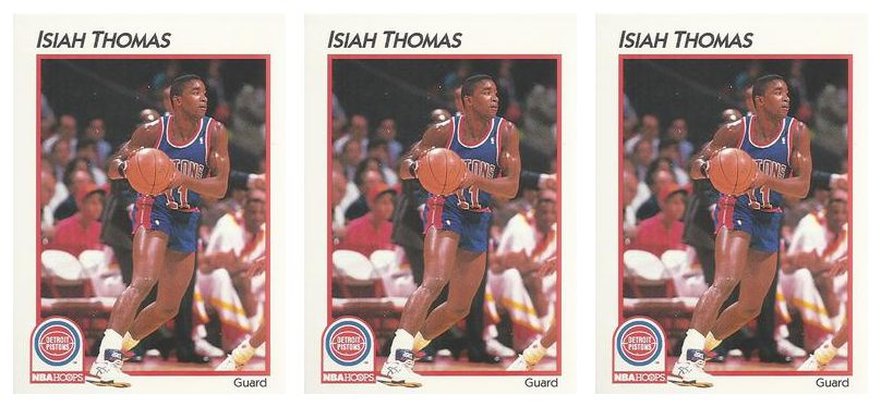 (3) 1991-92 Hoops McDonald's Basketball #13 Isiah Thomas Lot Detroit Pistons