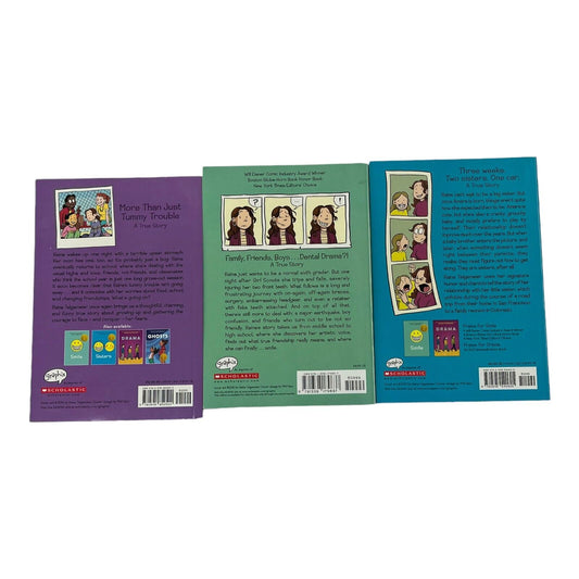 Guts Smile Sisters 3 Book Softcover Lot Raina Telgemeier