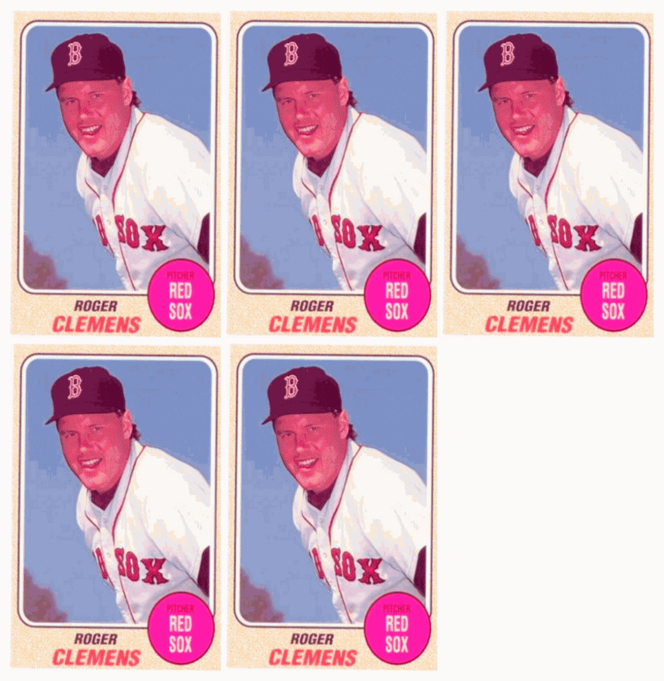 (5) 1993 Sports Cards #50 Roger Clemens Baseball Card Lot Boston Red Sox