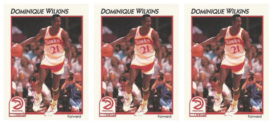 (3) 1991-92 Hoops McDonald's Basketball #1 Dominique Wilkins Lot Atlanta Hawks