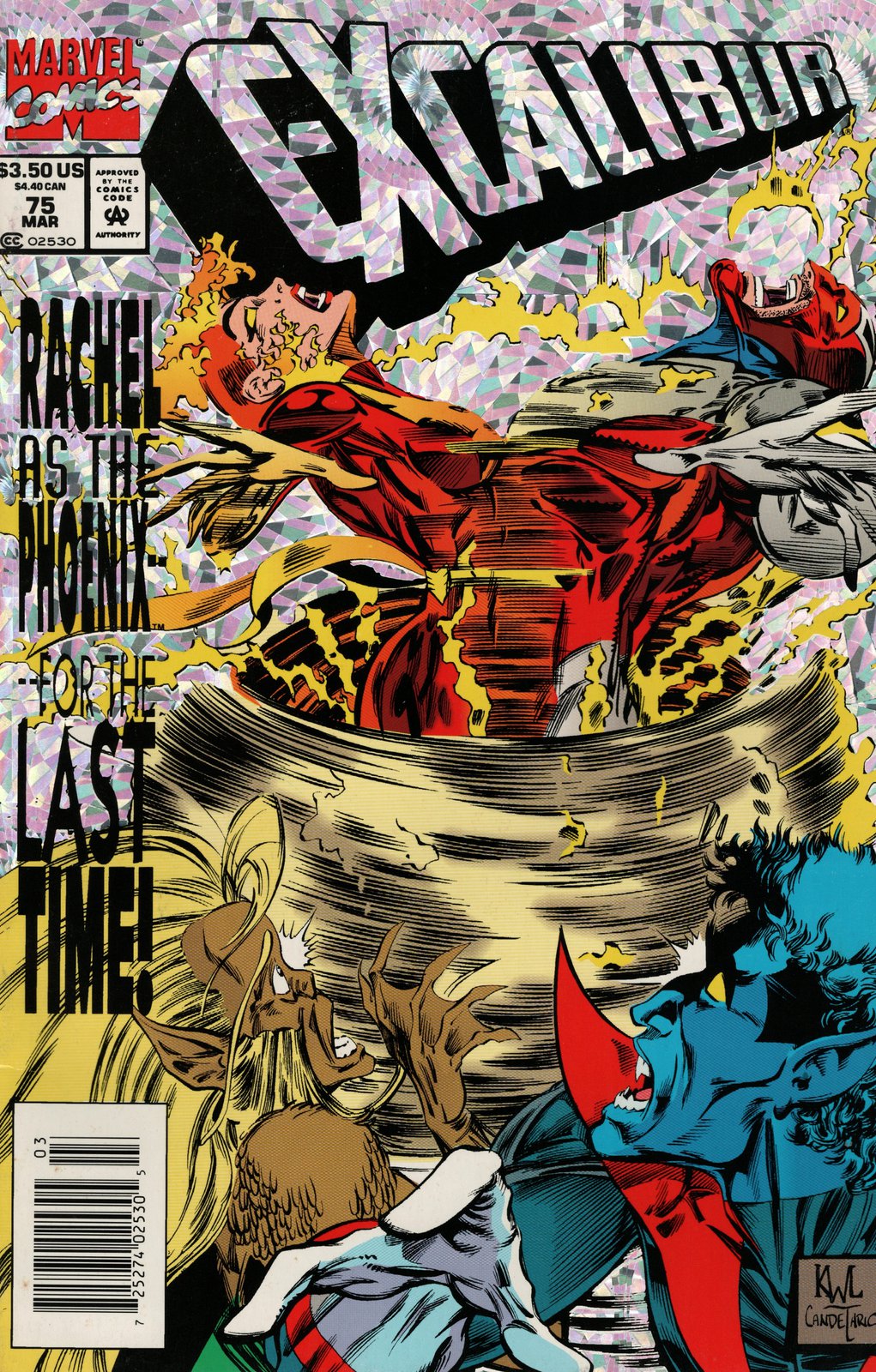 Excalibur #75 Newsstand Cover (1988-1998) Marvel Comics
