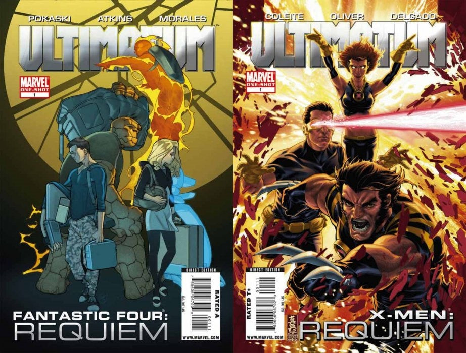 Ultimatum: Fantastic Four & X-Men Requiem (2009) Marvel Comics - 2 Comics