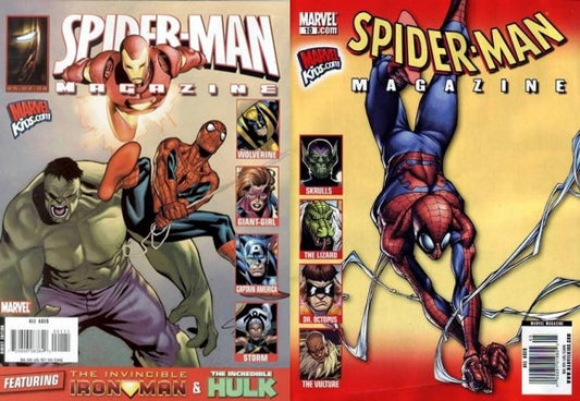 Spider-Man Iron Man Hulk Magazine & Spider-Man Magazine #10 - 2 Magazines