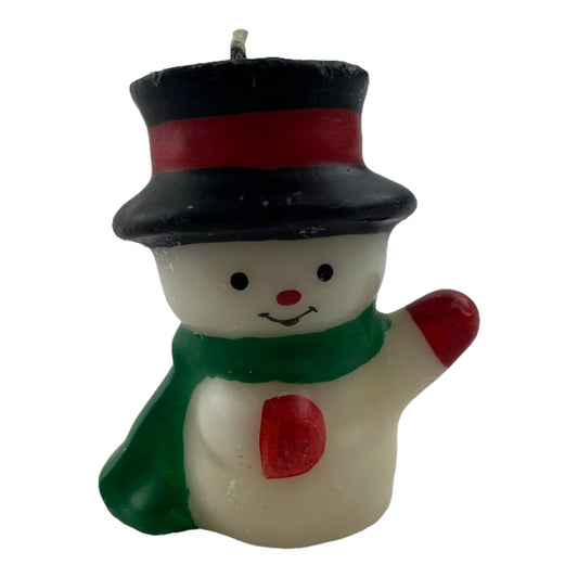 Snowman 2.25 Inch Vintage Wax Candle Hallmark Unused