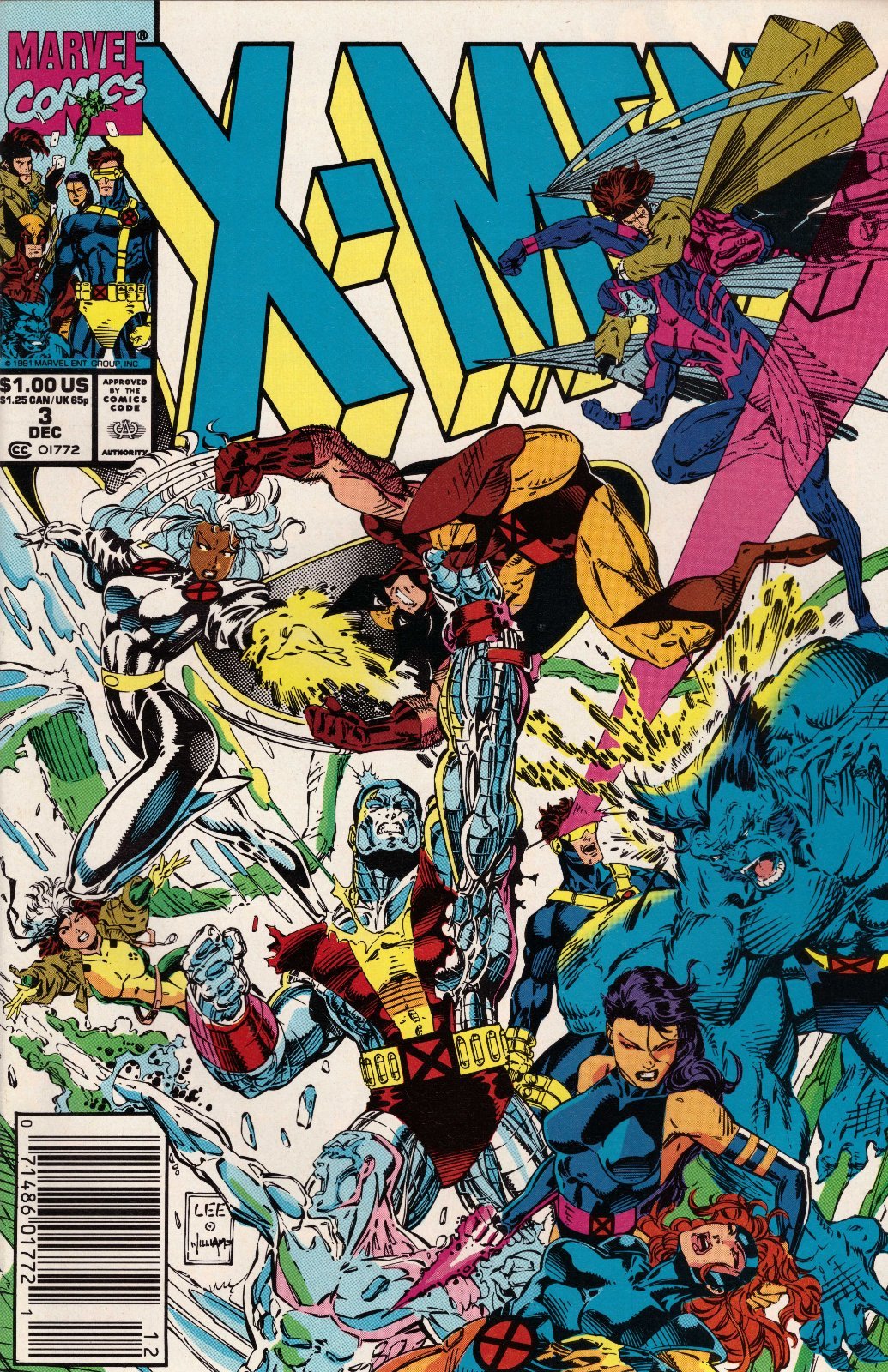 X-Men #3 Newsstand (1991-2001) Marvel Comics