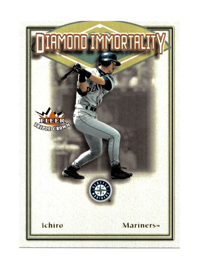 2002 Fleer Triple Crown Diamond Immortality #8DI Ichiro Suzuki Mariners