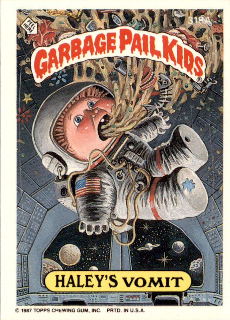 1987 Garbage Pail Kids Series 8 #318a Haley's Vomit NM