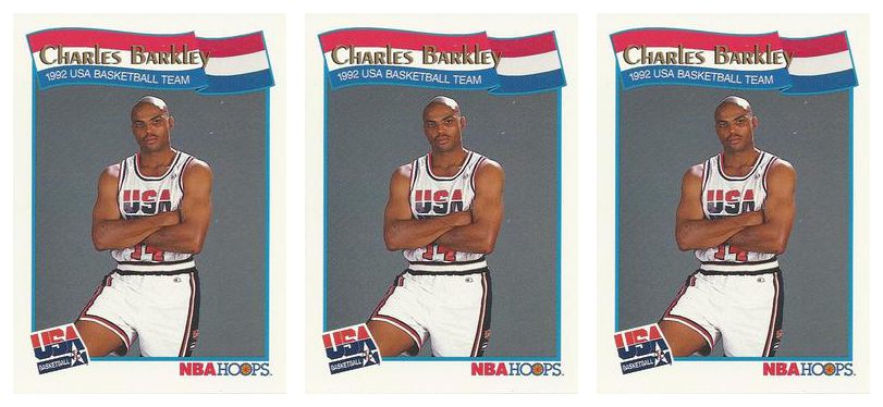 (3) 1991-92 Hoops McDonald's Basketball #51 Charles Barkley Lot Team USA