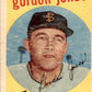 1959 Topps #458 Gordon Jones San Francisco Giants GD
