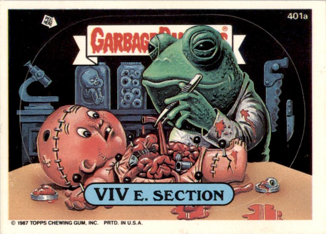 1987 Garbage Pail Kids Series 10 #401a Viv E. Section NM