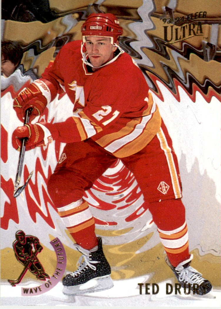 1993 Ultra Wave of the Future #4 Ted Drury Calgary Flames