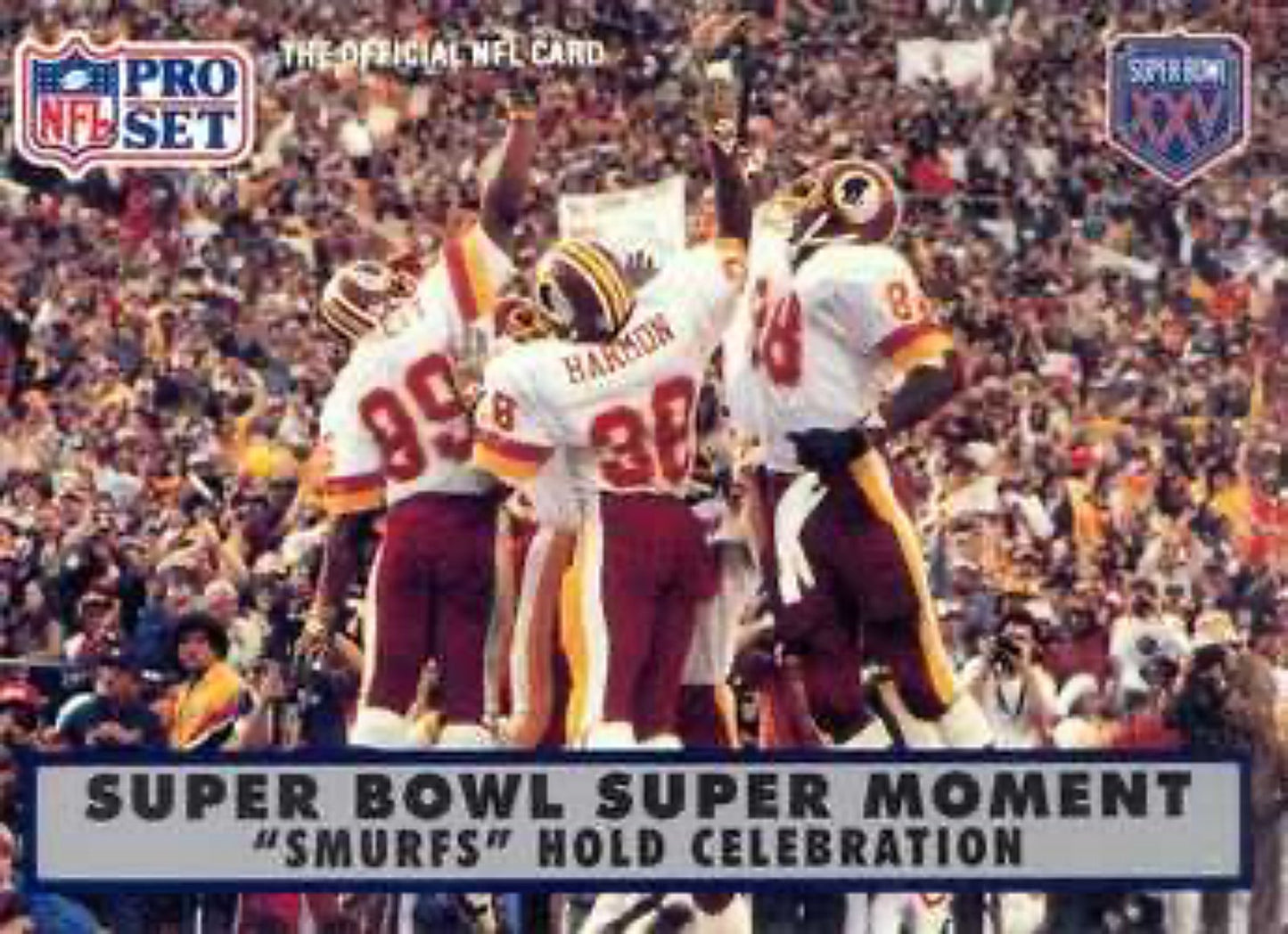1990-91 Pro Set Super Bowl 160 Football 148 Smurfs (Redskins)