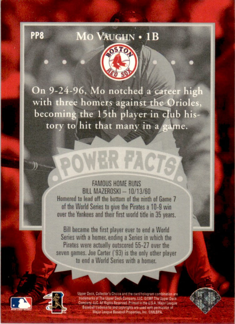 1997 Collector's Choice Premier Power #PP8 Mo Vaughn Boston Red Sox