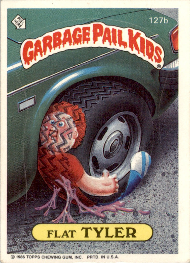 1986 Garbage Pail Kids Series 4 #127b Flat Tyler EX