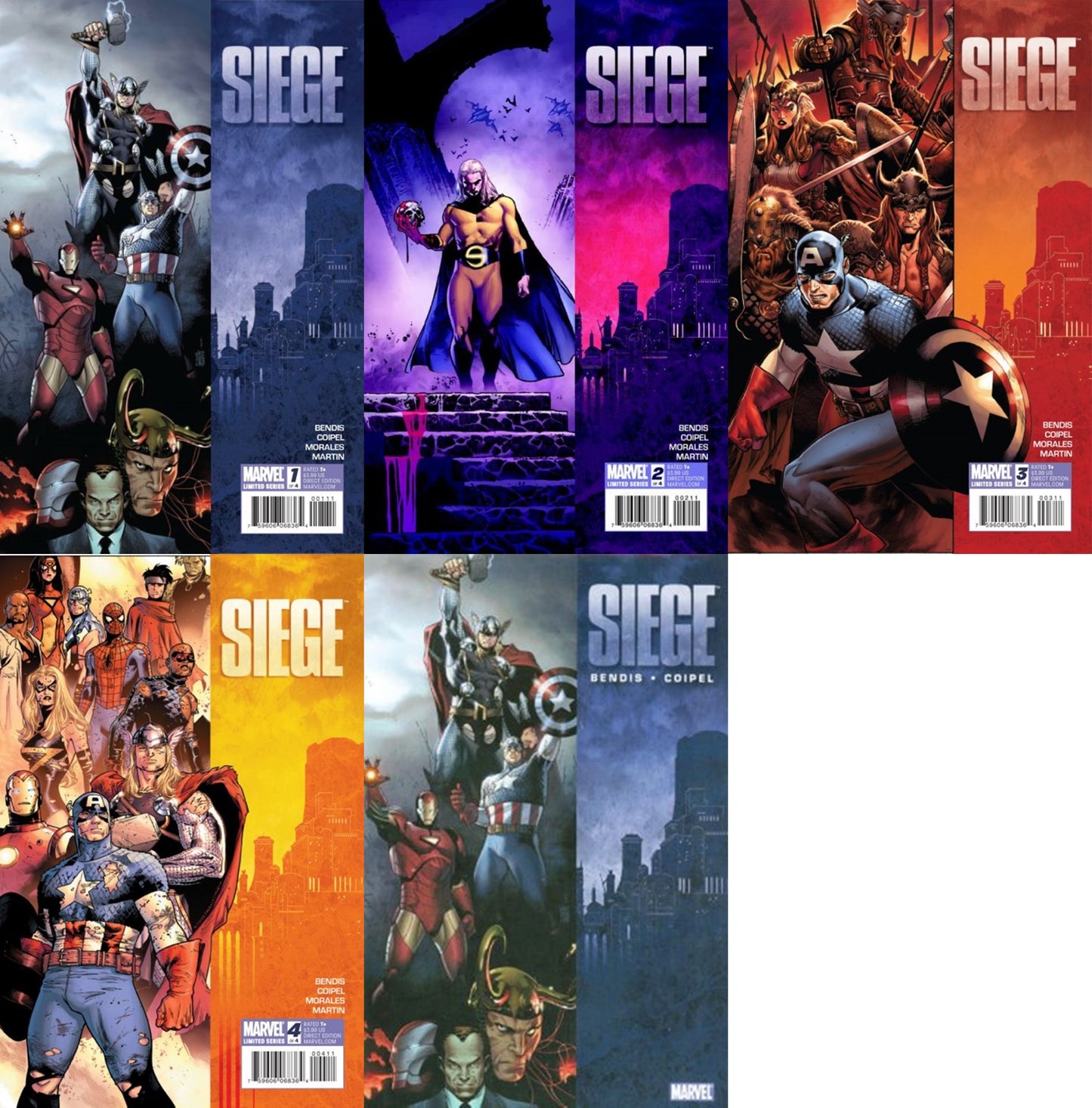 Siege #1-4 (2010), Siege Director's Cut #1 (2010) Marvel Comics - 5 Comics