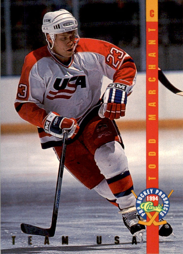 1994 Classic Pro Prospects Ice Ambassadors #IA8 Todd Marchant Team USA