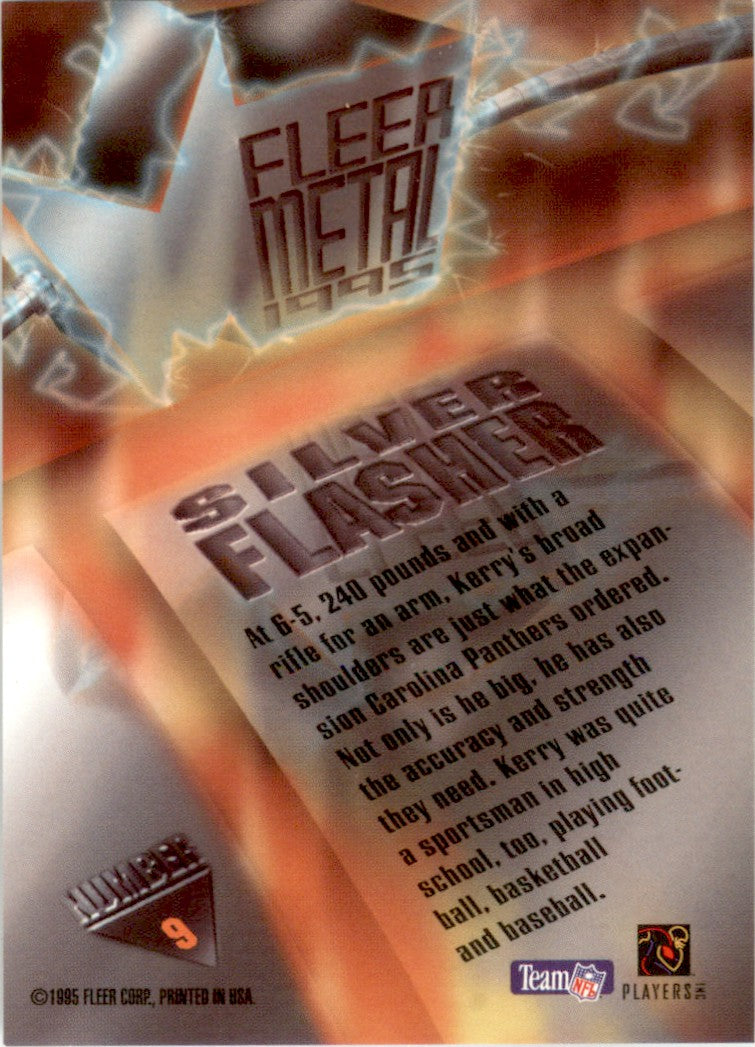 1995 Fleer Metal Silver Flasher #9 Kerry Collins Carolina Panthers