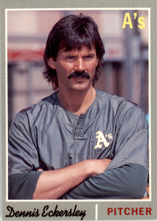 1992 Baseball Cards Magazine '70 Topps Replicas #50 Dennis Eckersley Athletics