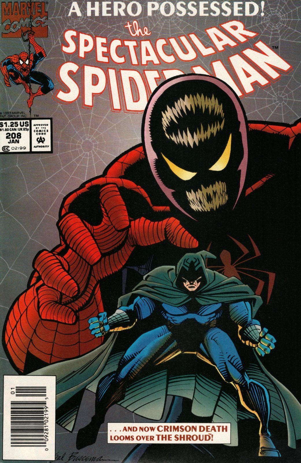 The Spectacular Spider-Man #208 Newsstand Cover (1976-1998) Marvel Comics