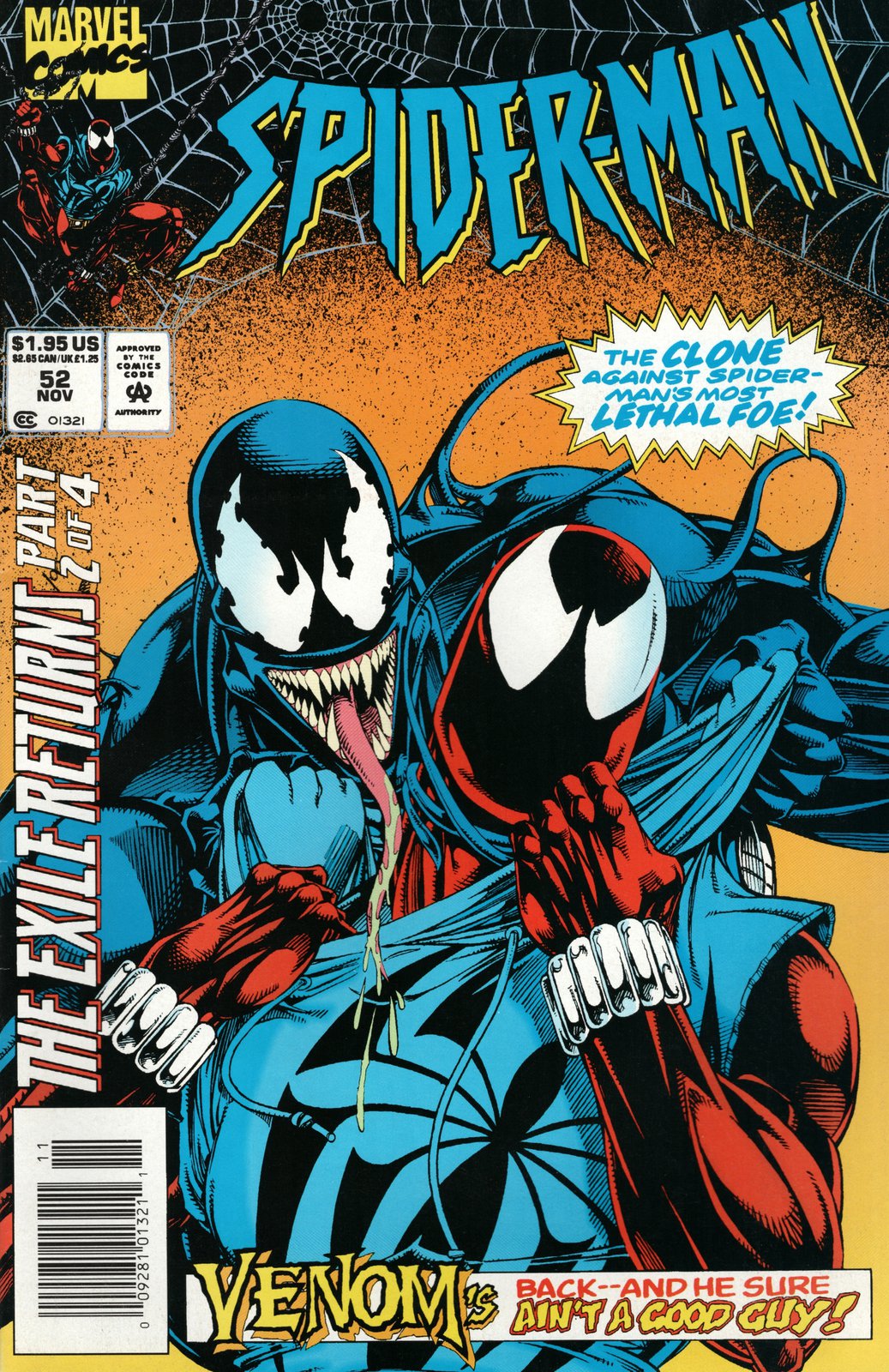 Spider-Man #52 Newsstand Cover (1990-1998) Marvel Comics